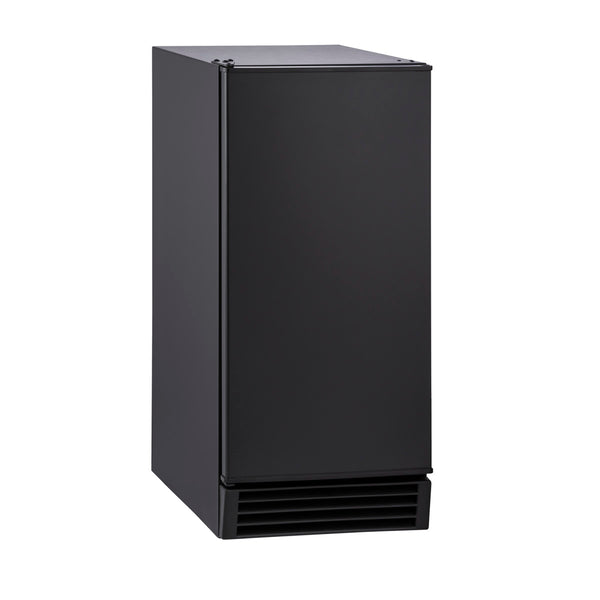 Maxx Ice 60 lbs. Built-in Freestanding Self-Contained Ice Maker in Stainless Steel, Black/ Stainless Steel MIM50R