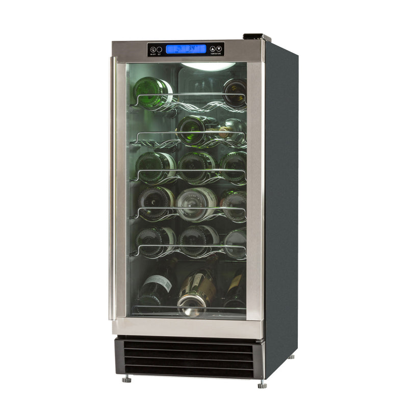 Maxx Ice Indoor Wine Cooler with Glass Door, 3 cu. ft., in Stainless Steel
