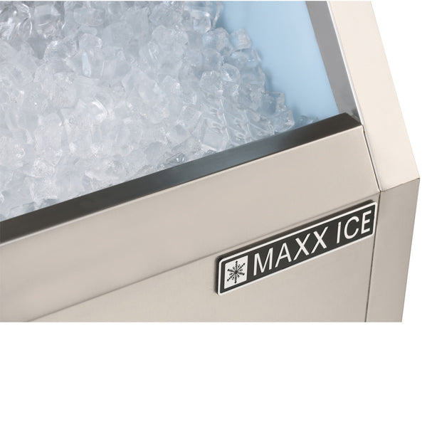 Maxx Ice Modular Ice Machine, 30W, 460 lbs, Full Dice Ice Cubes, and Storage  Bin, 30W, 400 lbs, in Stainless Steel (MIM452B) - Maxx Ice