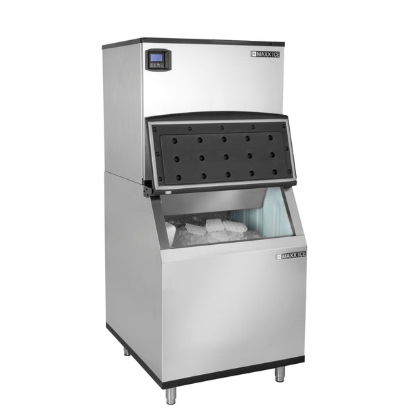 Maxx Ice Intelligent Series Modular Ice Machine, 30"W, 373 lbs w/470 lb Storage Bin, Stainless Steel
