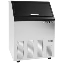 Maxx Ice Self-Contained Ice Machine, 130 lbs, Bullet Cubes, w/Storage Bin, Stainless Steel/Black Trim