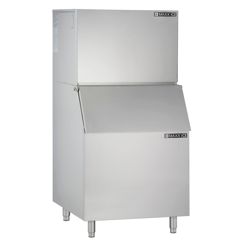 Maxx Ice Modular Ice Machine, 30"W, 1000 lbs and 580 lbs Storage Bin, in Stainless Steel