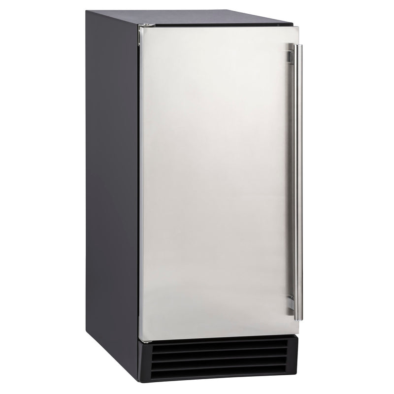 Maxx Ice Self-Contained Indoor Ice Machine, 15"W, 60 lbs, Energy Star, Black/Stainless Steel Door