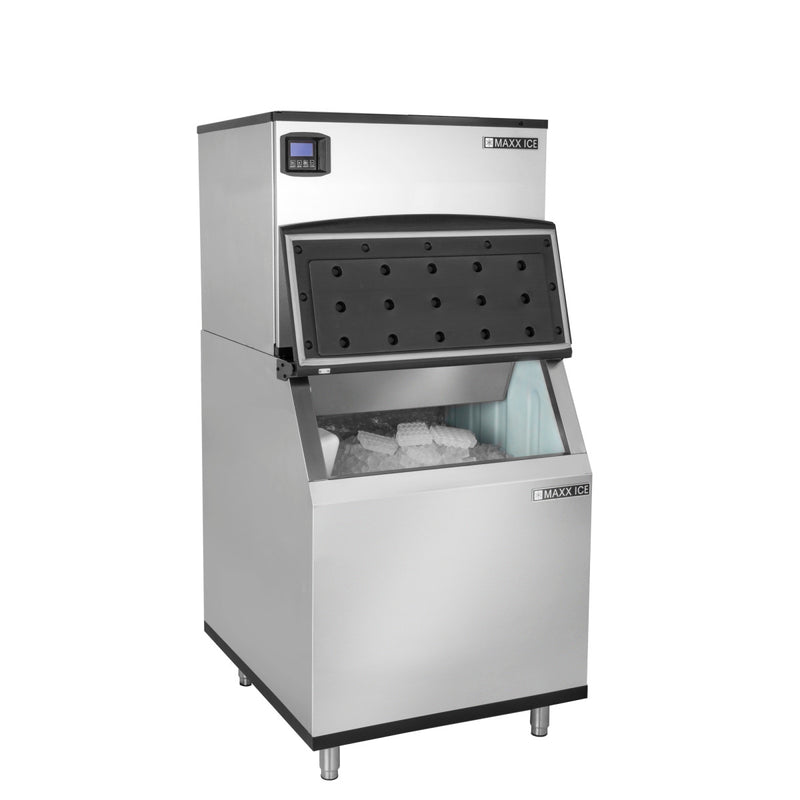 Maxx Ice Intelligent Series Modular Ice Machine, 30"W, 361 lbs w/470 lb Storage Bin, Stainless Steel