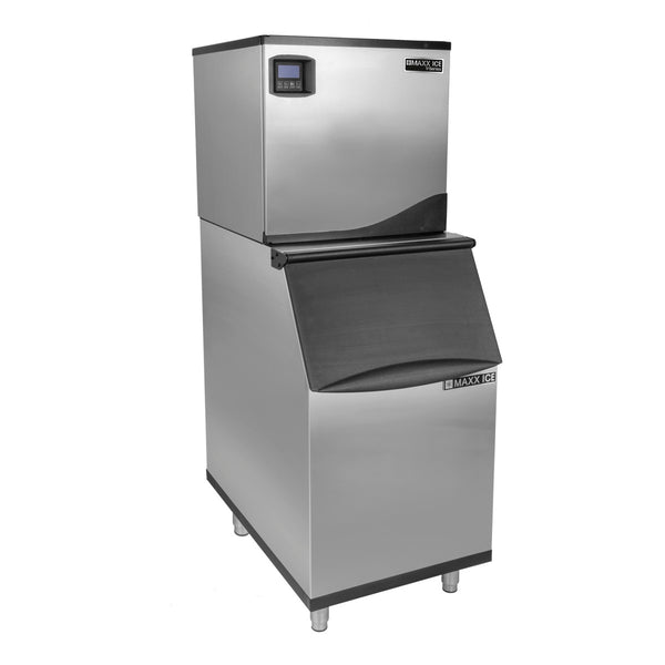 Maxx Ice V-Series Modular Ice Machine and Storage Bin, in Stainless Steel