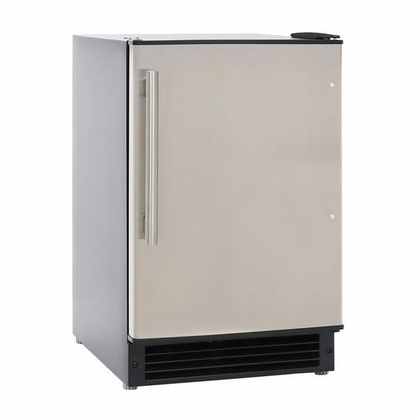 Maxx Ice Countertop or Built-In Ice Maker, 15 lbs, Crescent Cube, Black w/Stainless Steel Door