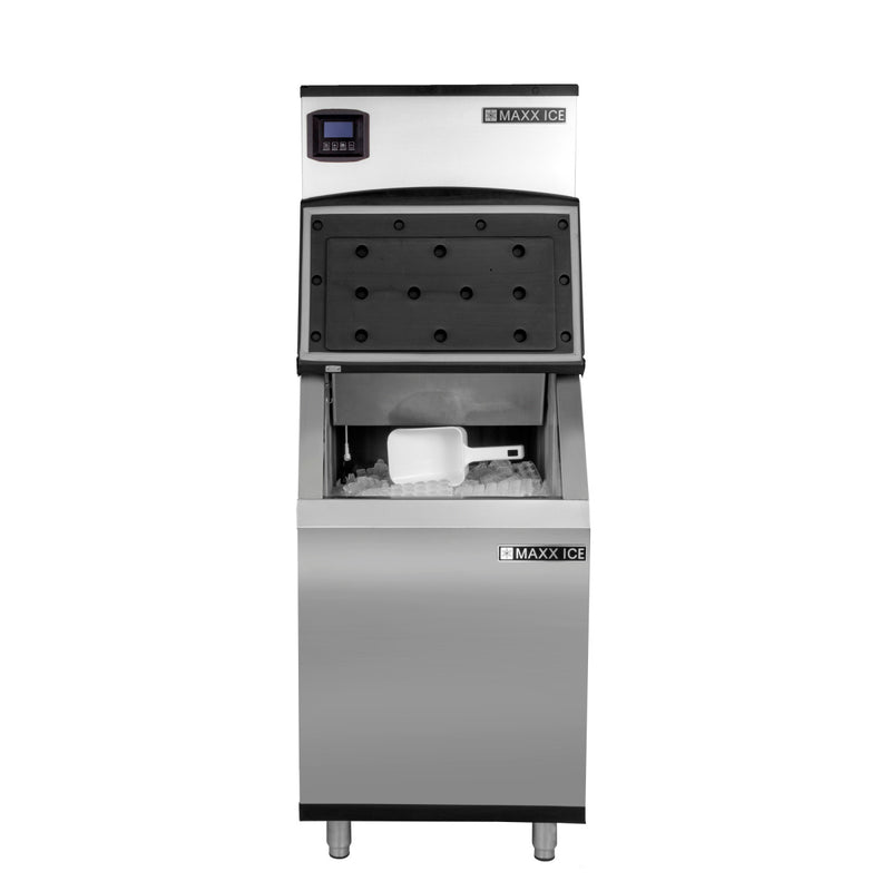 Maxx Ice Intelligent Series Modular Ice Machine, 22"W, 361 lbs w/310 lb Storage Bin, Stainless Steel