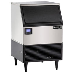 Maxx Ice V-Series Self-Contained Ice Machine, in Stainless Steel with Black Trim