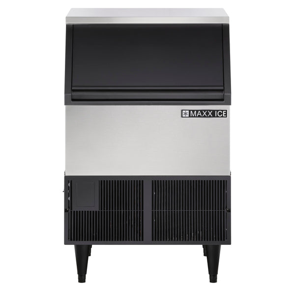 Maxx Ice Self-Contained Ice Machine, 260 lbs, Full Dice Cubes, Storage Bin, Stainless Steel/Black Trim