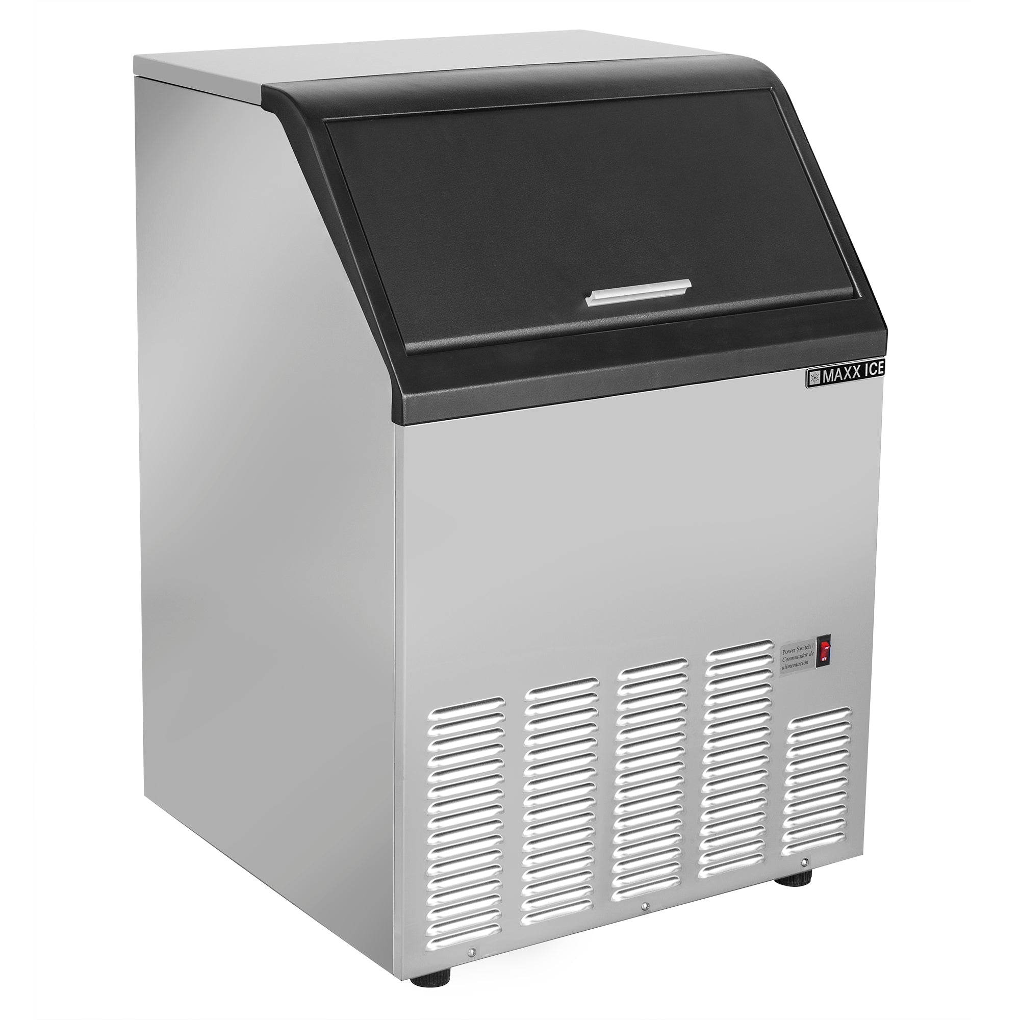 Maxx Ice Self-Contained Ice Machine, 125 lbs, Half Dice Ice Cubes, with ...