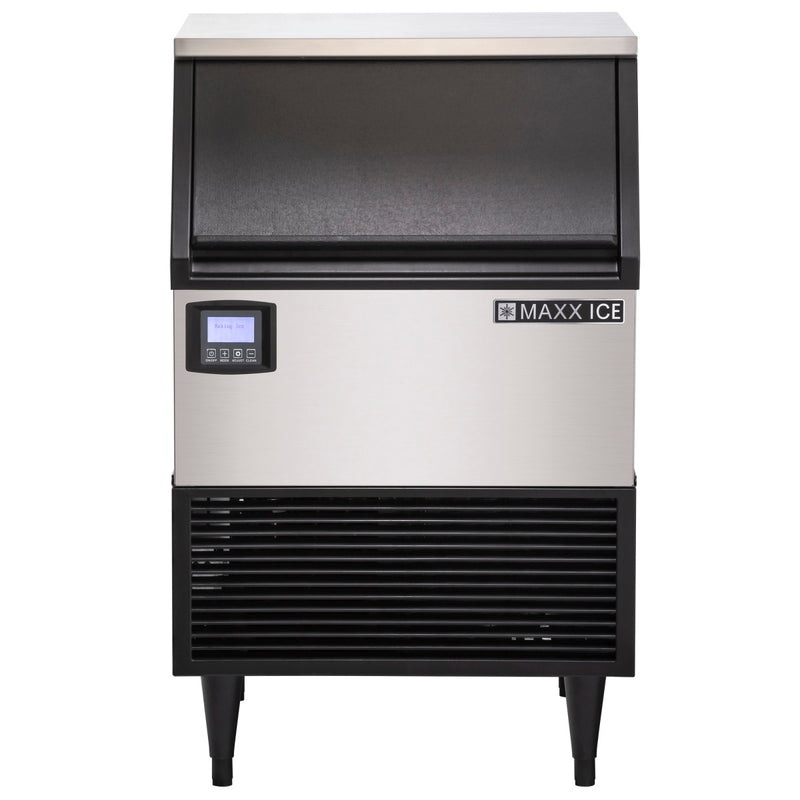 Maxx Ice Intelligent Series Self-Contained Ice Machine, 200 lbs, in Stainless Steel/Black Trim