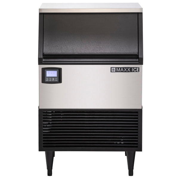 Maxx Ice Intelligent Series Self-Contained Ice Machine, 260 lbs, in Stainless Steel/Black Trim