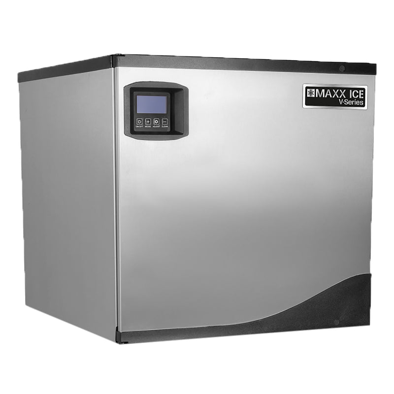 Maxx Ice V-Series Modular Ice Machine and Storage Bin, in Stainless Steel