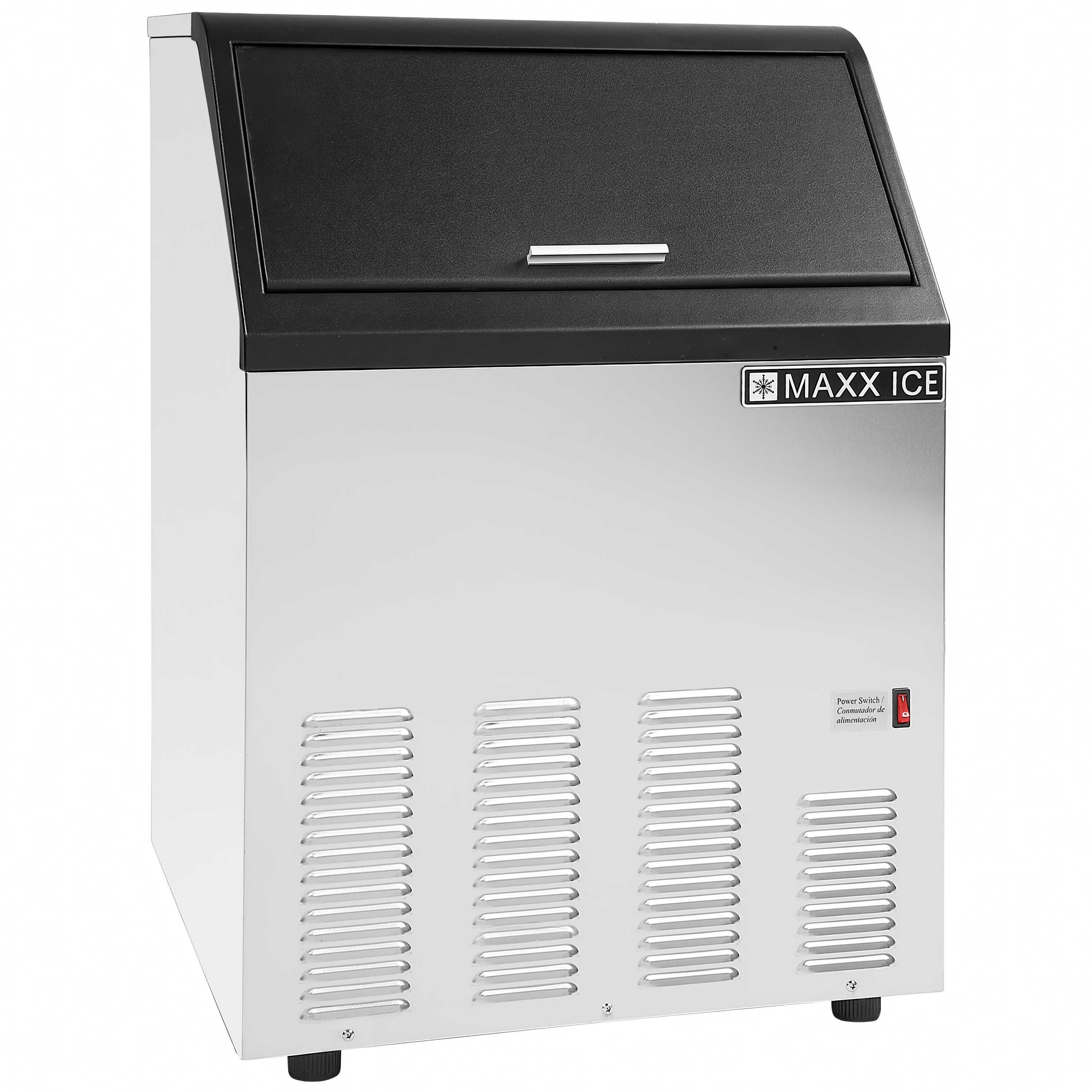 Maxx Ice Self-Contained Ice Machine, 130 lbs, Bullet Ice Cubes, with 3 ...