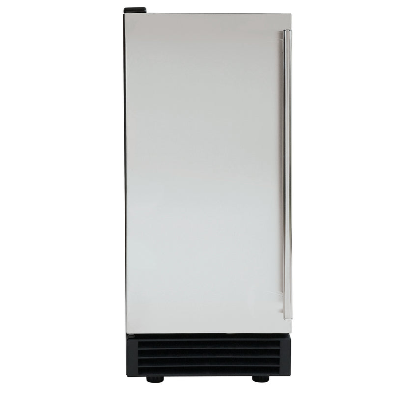 Maxx Ice 60 lbs. Built-in Freestanding Self-Contained Ice Maker in Stainless Steel, Black/ Stainless Steel MIM50R