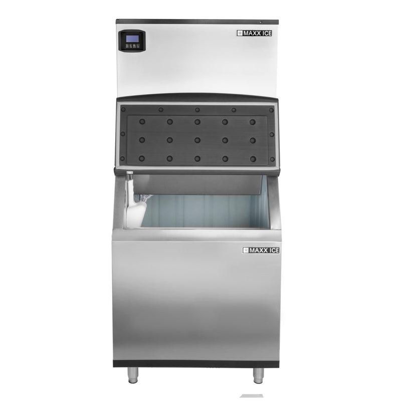 Maxx Ice Intelligent Series Modular Ice Machine, 30"W, 373 lbs w/470 lb Storage Bin, Stainless Steel