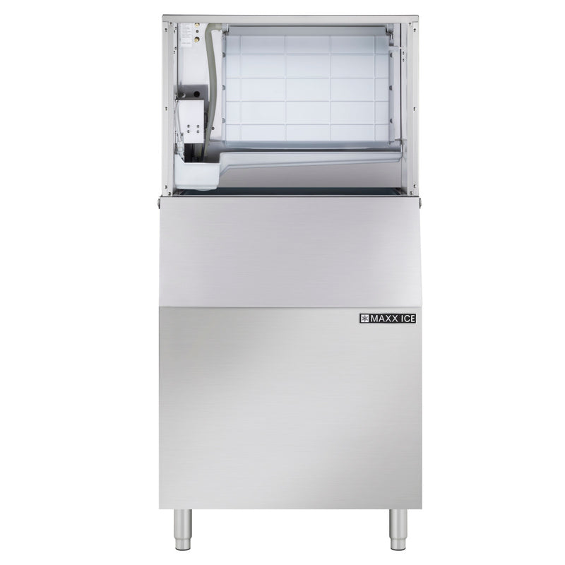 Maxx Ice Intelligent Series Modular Ice Machine, 30 in, 361 lbs with 470 lb Storage Bin, Stainless Steel