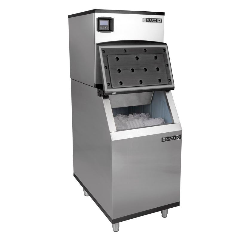Maxx Ice Intelligent Series Modular Ice Machine, 22"W, 361 lbs w/310 lb Storage Bin, Stainless Steel