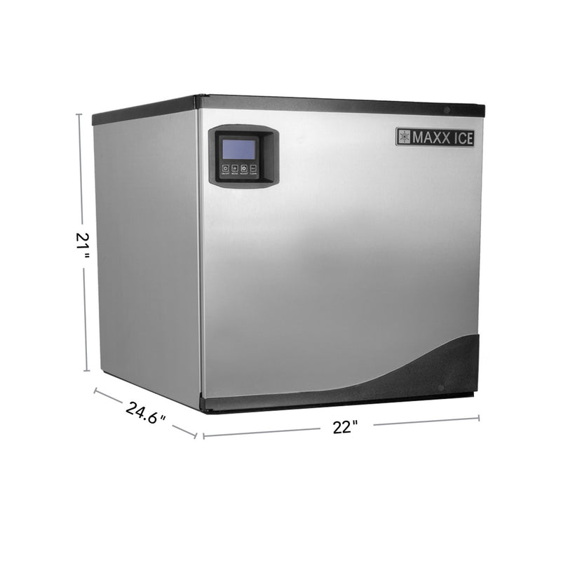 Maxx Ice Intelligent Series Modular Ice Machine, 22"W, 361 lbs, Energy Star, in Stainless Steel
