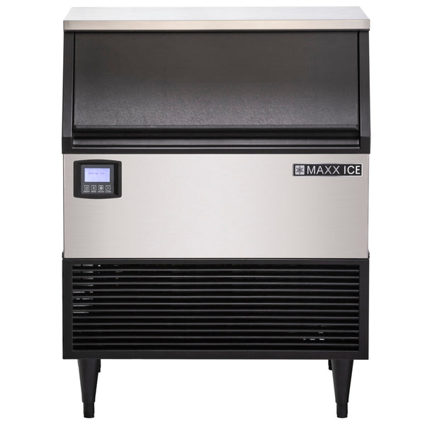 Maxx Ice Intelligent Series Self-Contained Ice Machine, 320 lbs, in Stainless Steel/Black Trim