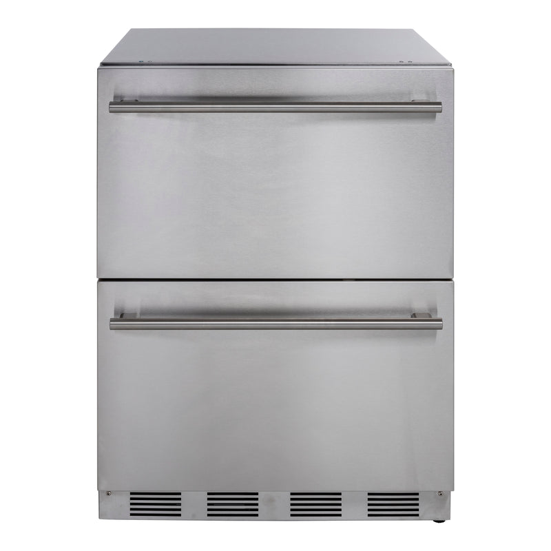 Maxximum Premium Outdoor Undercounter Refrigerator with 2 Drawers, 24"W, 150 Can Capacity, in Stainless Steel Finish (MAXRD24O)