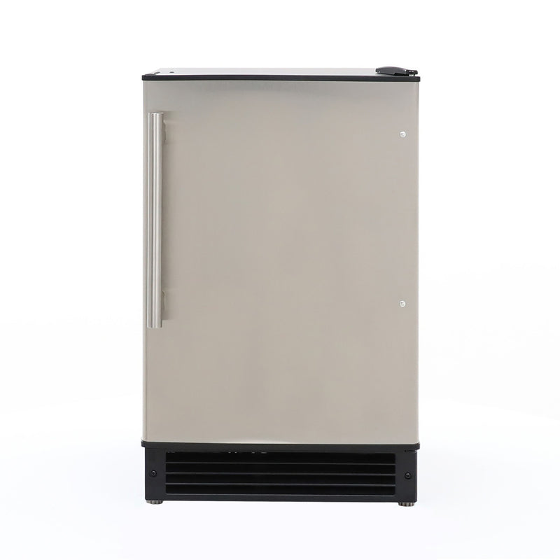 Maxx Ice Countertop or Built-In Ice Maker, 15 lbs, Crescent Cube, Black w/Stainless Steel Door