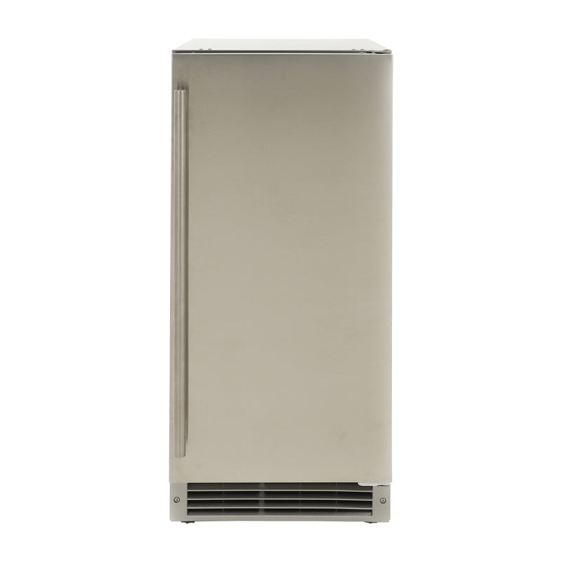 Maxximum Premium Outdoor Gourmet Cube Ice Machine, 15", 50 lbs, in Stainless Steel (MAXGIM15OD)